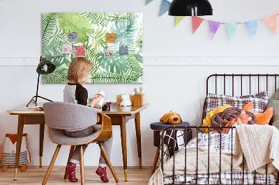 Magnetisk tavla med penna med motiv av exotiska blad
