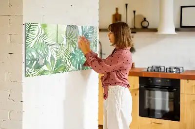 Magnetisk tavla med penna med motiv av exotiska blad