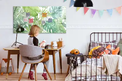 Magnetisk tavla med penna med motiv av exotiska blad