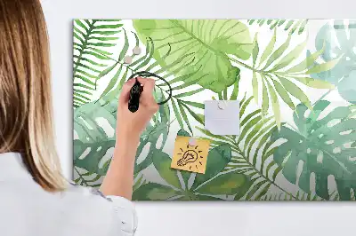 Magnetisk tavla med penna med motiv av exotiska blad