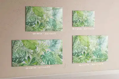 Magnetisk tavla med penna med motiv av exotiska blad