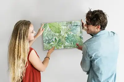 Magnetisk tavla med penna med motiv av exotiska blad