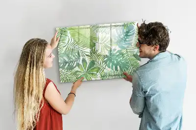 Magnetisk tavla med penna med motiv av exotiska blad