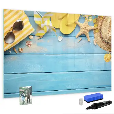 Magnetisk tavla med penna strandtillbehör