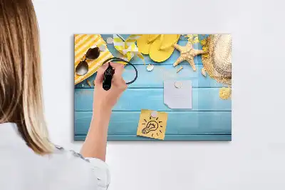 Magnetisk tavla med penna strandtillbehör