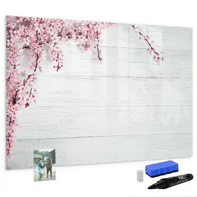 Magnetisk tavla med penna motiv med vårblommor