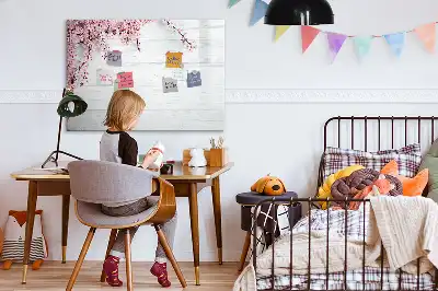 Magnetisk tavla med penna motiv med vårblommor