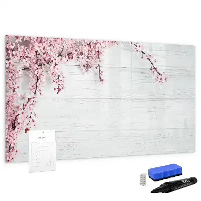 Magnetisk tavla med penna motiv med vårblommor