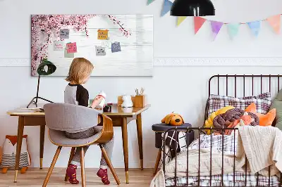 Magnetisk tavla med penna motiv med vårblommor
