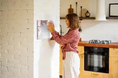 Magnetisk tavla med penna motiv med vårblommor