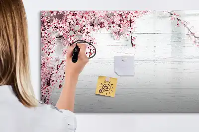Magnetisk tavla med penna motiv med vårblommor