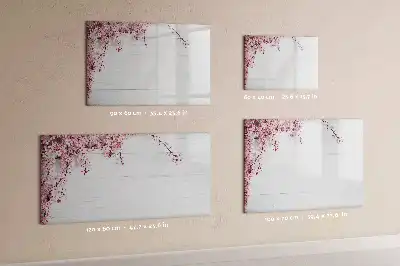 Magnetisk tavla med penna motiv med vårblommor