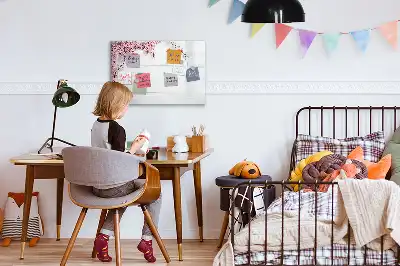Magnetisk tavla med penna motiv med vårblommor