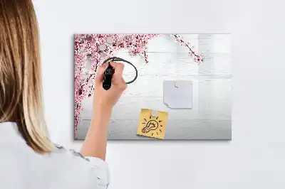 Magnetisk tavla med penna motiv med vårblommor