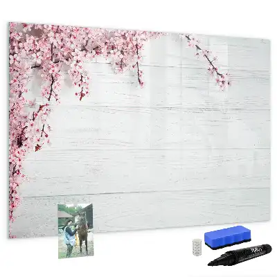 Magnetisk tavla med penna motiv med vårblommor