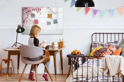 Magnetisk tavla med penna motiv med vårblommor