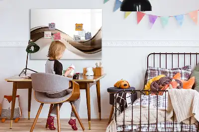 Magnetisk tavla med penna linjeabstraktion