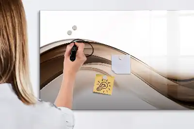Magnetisk tavla med penna linjeabstraktion