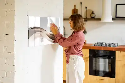 Magnetisk tavla med penna linjeabstraktion