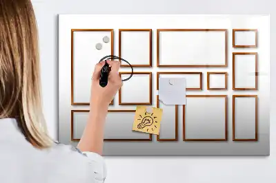 Magnetisk tavla med penna med träram