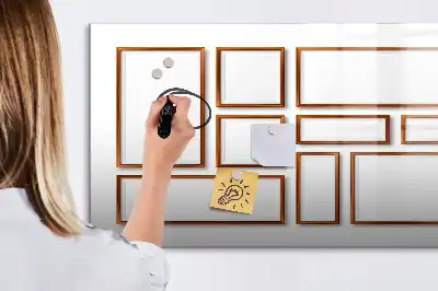 Magnetisk tavla med penna med träram