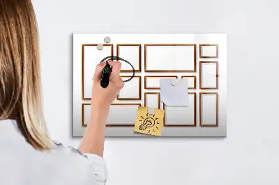Magnetisk tavla med penna med träram