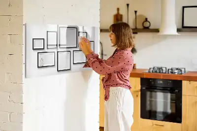 Magnetisk tavla med penna svart ram