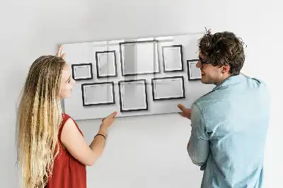 Magnetisk tavla med penna svart ram