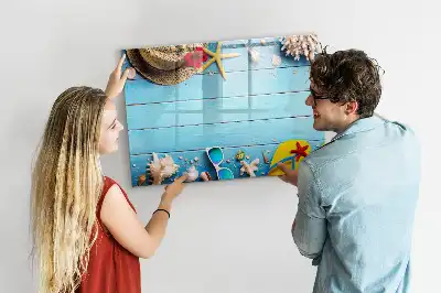 Magnetisk tavla med penna strandtillbehör