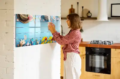 Magnetisk tavla med penna strandtillbehör