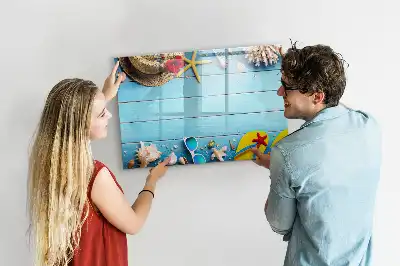 Magnetisk tavla med penna strandtillbehör