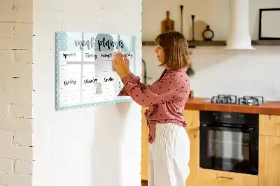Magnetisk rittavla för måltidsplanering