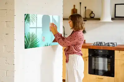 Magnetisk tavla med penna i utförandet Palmblad