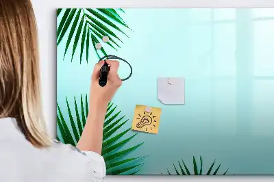 Magnetisk tavla med penna i utförandet Palmblad