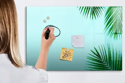 Magnetisk rittavla med motiv av exotiska blad