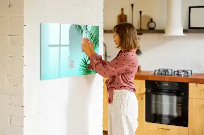 Magnetisk rittavla med motiv av exotiska blad