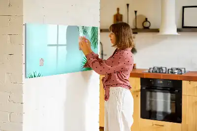 Magnetisk rittavla med motiv av exotiska blad