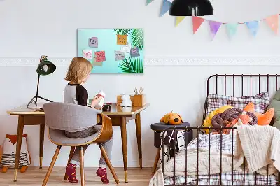 Magnetisk rittavla med motiv av exotiska blad