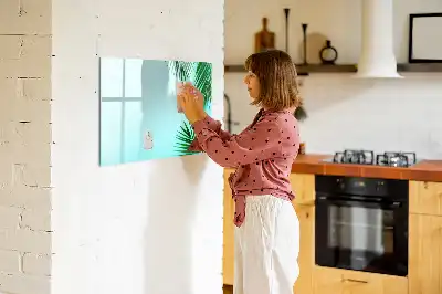 Magnetisk rittavla med motiv av exotiska blad