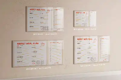 Retro måltidsplanerare magnetisk tavla med penna