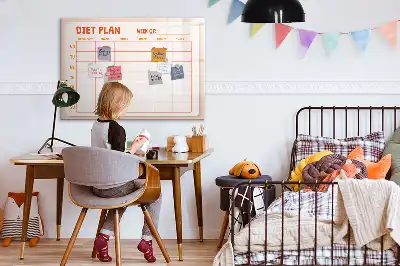 Veckoplanerare för måltider med magnetisk tavla och penna