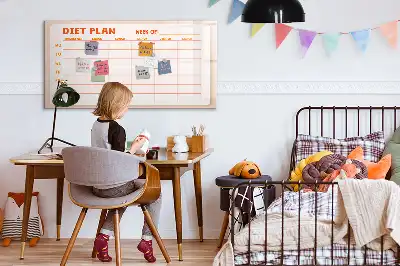 Veckoplanerare för måltider med magnetisk tavla och penna