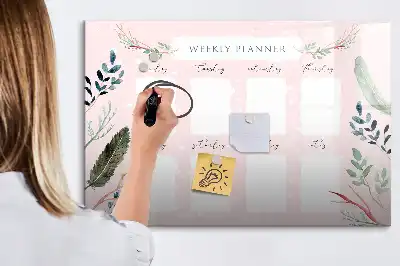 Magnetisk rittavla charmig veckoplanerare