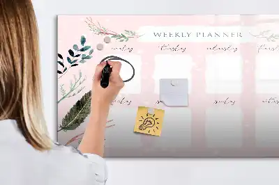 Magnetisk rittavla charmig veckoplanerare