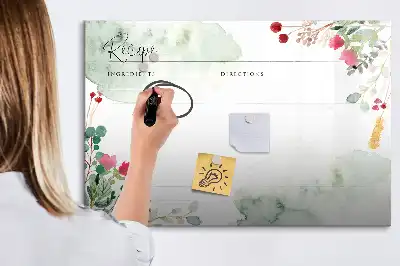 Magnetisk rittavla med plats för recept