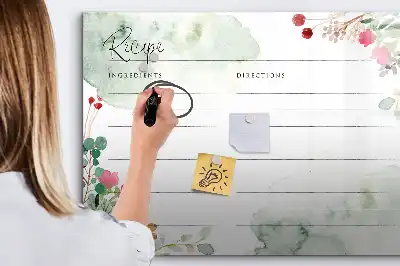 Magnetisk rittavla med plats för recept