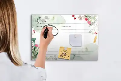 Magnetisk rittavla med plats för recept