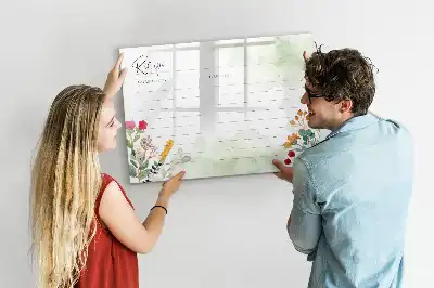 Magnetisk tavla med penna plats för recept