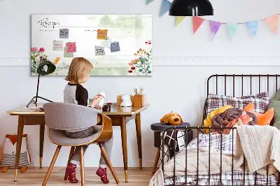 Magnetisk tavla med penna plats för recept