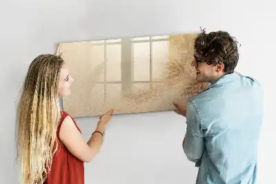 Magnetisk tavla med penna motiv med abstrakta blad